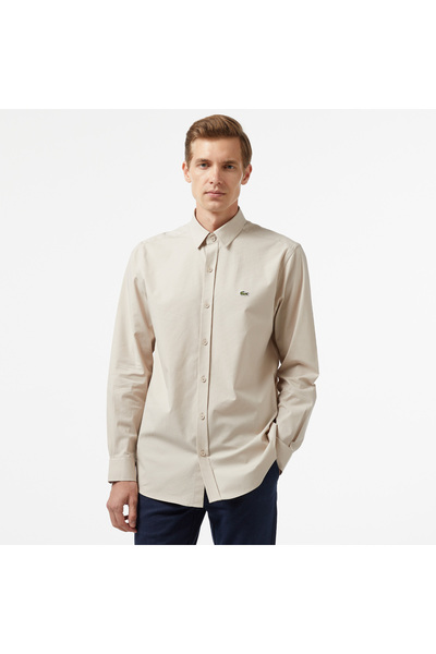 Lacoste Erkek Regular Fit Bej Gömlek