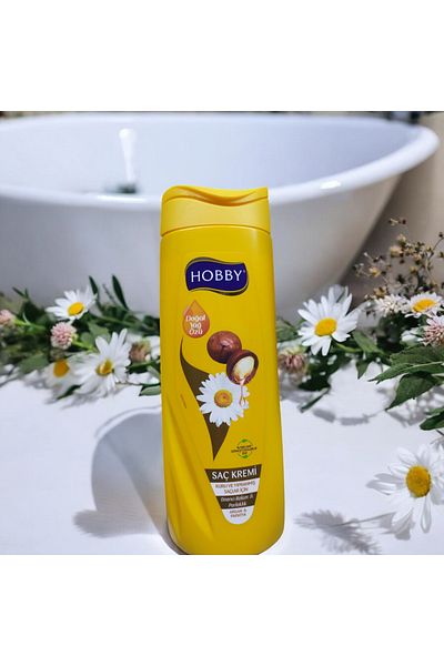 Hobby Argan & Chamomile Hair Cream, 500ml for Dry and Drained Hair