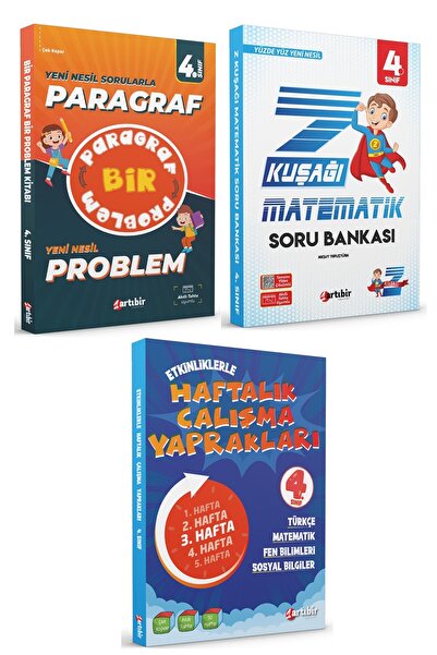 Artıbir Yayınları 4.Sınıf Set  (Bir Paragraf Bir Problem-Z Kuşağı Matematik-E...