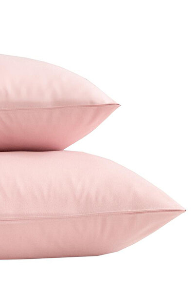 EVA Nova Series Pink Color Cotton Fitted Elastic Sheet Pillowcase