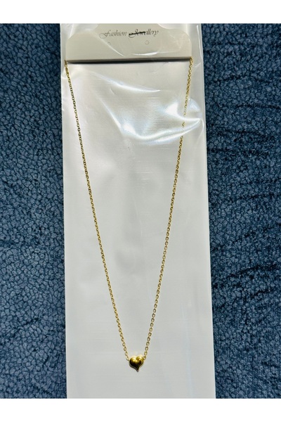 Stil Bujiteri Gold zincirli gold damla kalp kolye