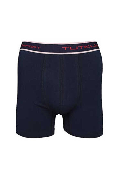Tutku 0400 Tutku - Men's Black Elastane Sports Boxers Pack of 6