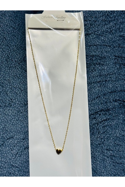 Stil Bujiteri Gold zincirli gold kalp figürlü kolye