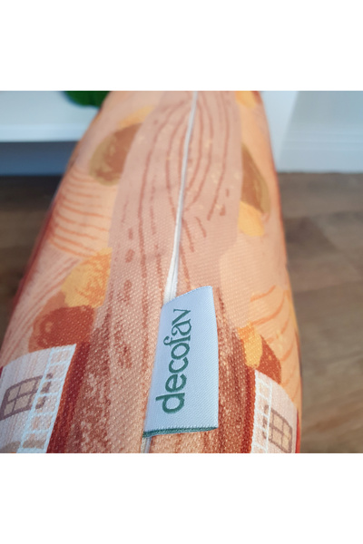 DECO Ecru Sky Autumn Pattern Throw Pillow Cover