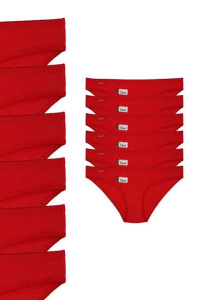 Tutku Bikini Tutku 715 pentru femei din elastan - Pachet de 12 roșii