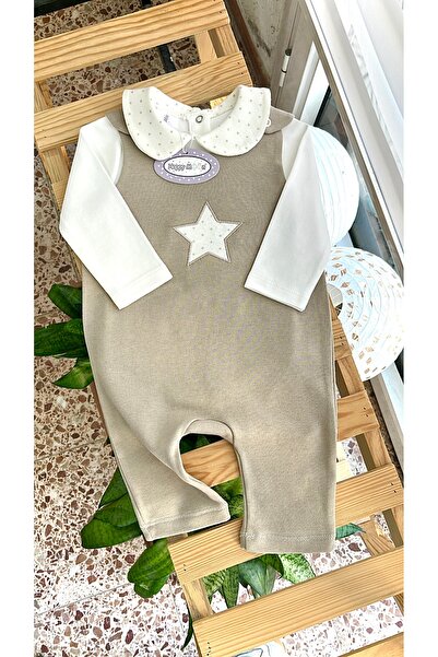 Happy Moon Bebek Giyim Unisex Bebek Salopet Takım Body Tulum Romper %100 Pamuk