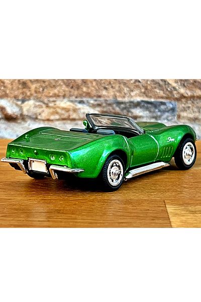 TOYFEST سيارات أمريكية كلاسيكية معدنية مرخصة بمقياس 1:43 - شيفروليه كورفيت 1969 - 10 سم
