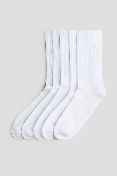 MEM SOCKS 5-Piece Towel Sole (Thick Sole) Throat Rubber Knitted Knitwear Seamless Tennis Socks