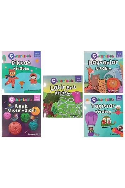 0-6 Yaş Yayınları كتب ما قبل المدرسة ملصقات سلسلة 5 كتب
