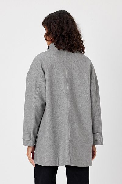 Molly Nelly Women's Buttoned Midi Length Button Detailed Cashmere Coat
