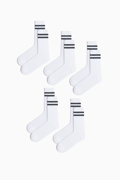 MEM SOCKS 5-Piece Towel Sole (Thick Sole) Throat Rubber Knitted Knitwear Seamless Tennis Socks