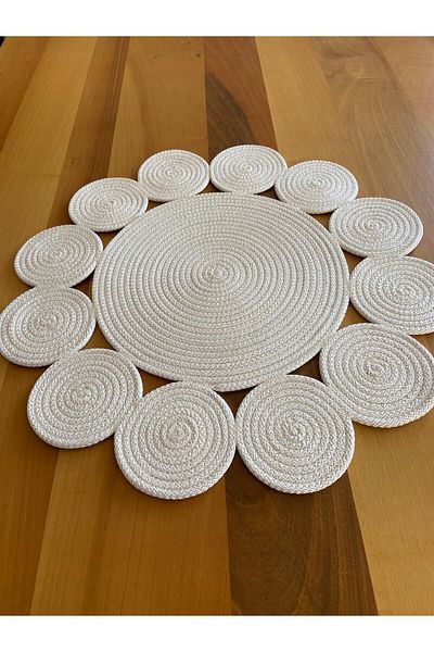 Nev Design Jute, Wicker, Runner, Polyester Tablecloth 50X50