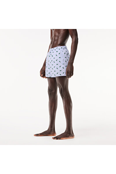Lacoste Multi Logo Erkek Mavi Deniz Şortu