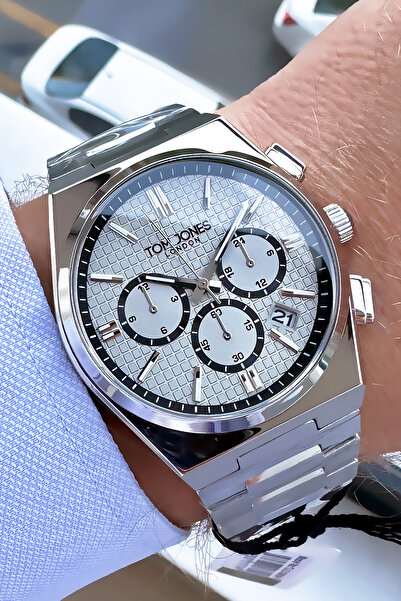 Tom Jones Original Men's Wristwatch 3 Atm Water Resistant Silver Color Steel ...