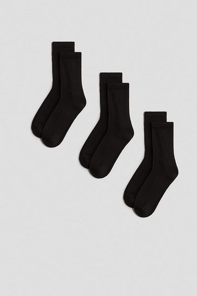 MEM SOCKS 3 τεμάχια πετσέτα βάσης (χοντρή βάση) Κάλτσες τένις πλεκτά πλεκτά από καουτσούκ χωρίς ραφές