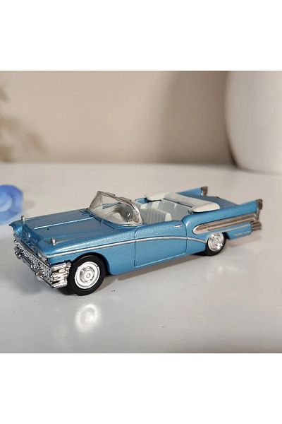 TOYFEST سيارات أمريكية معدنية مرخصة بمقياس 1:43 - 1958 بويك كروزر - 10 سم