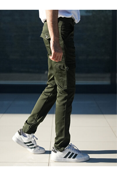 WKM Ανδρικό παντελόνι με κανονική εφαρμογή Lycra Cargo Pocket