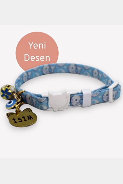 CARAMELOS Güvenlik Kilitli Kedi Tasması, Isimli Kedi Tasması, Kedi Isimlik, K...