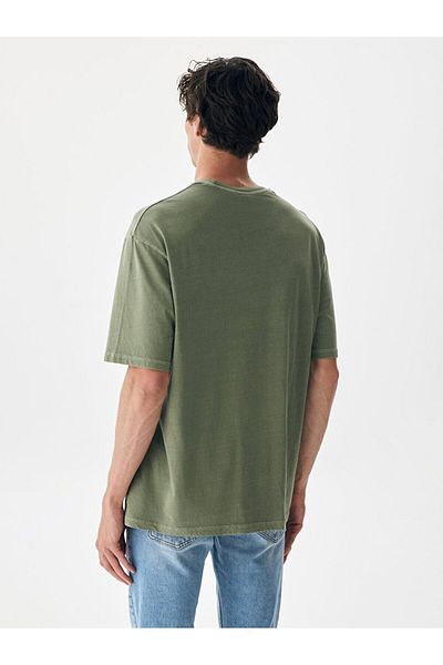 Ltb Green Crew Neck T-shirt - Pale Effect