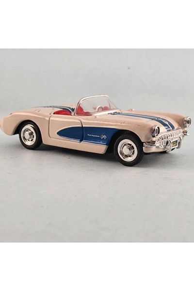 TOYFEST سيارات أمريكية معدنية مرخصة بمقياس 1:43 - شيفروليه كورفيت 1957 - 10 سم