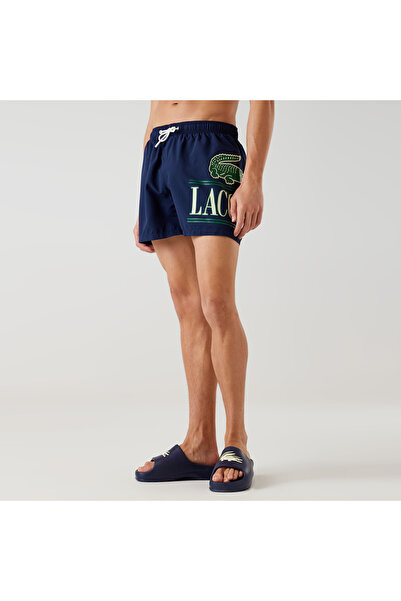 Lacoste Baskılı Erkek Lacivert Deniz Şortu