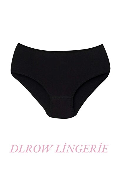 DLROW Chiloți uni cu talie înaltă pentru femei, pachet de 6