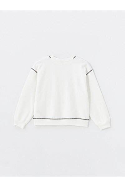 LC Waikiki Ecru Crew Neck Girl's Thick Tracksuit Set