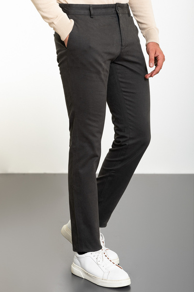 Mcr Plain Slim Fit Canvas Men's Trousers Khaki - 38210.23K