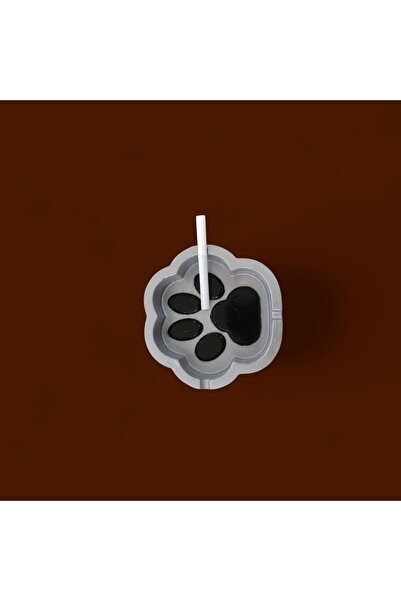 TAŞDEVRİLIFE DEKORATİF PATİ TASARIMLI KÜL TABLOSU GRİ