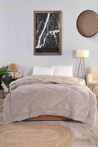 TİNİMİNİ HOME Double Welsoft 100% Cotton Silicone Quilt | Double Sided | 63 Wire Woven Fabric
