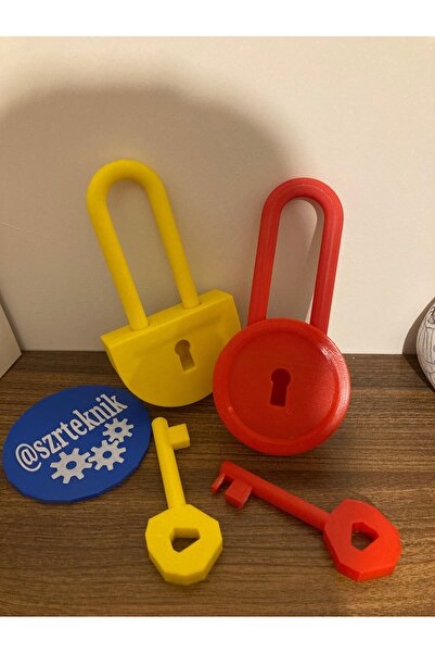 3d Store Hello Neighbor 2li Kilit Oyuncak Seti Sarı Kırmızı