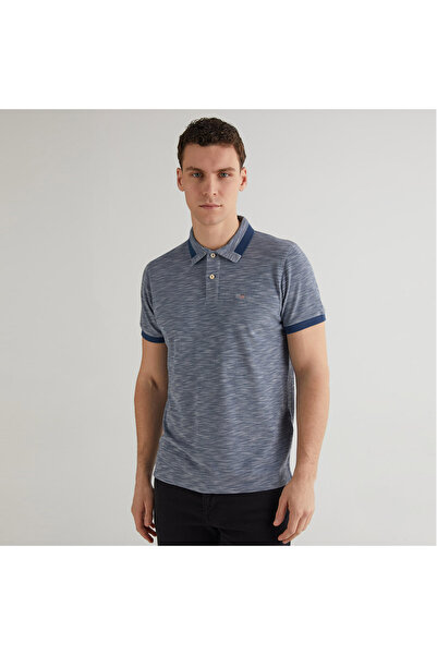 Gant Erkek Mavi Regular Fit Logolu Polo