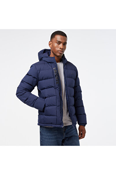 Lacoste Erkek Regular Fit Kapüşonlu Lacivert Şişme Mont