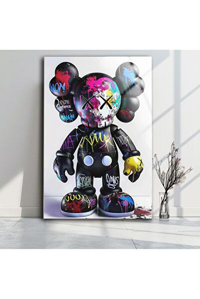 Genel Markalar Kaws Soyut Cam Tablo , Renkli Duvar Dekoru , Asılmaya Hazır , ...