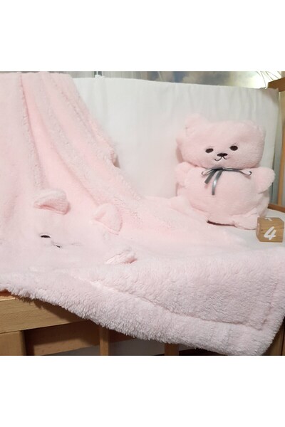 bebek_iklimi Ayıcıklı Battaniye Yumuşak Pelüş Pembe   *** Sevdikleriniz için ...