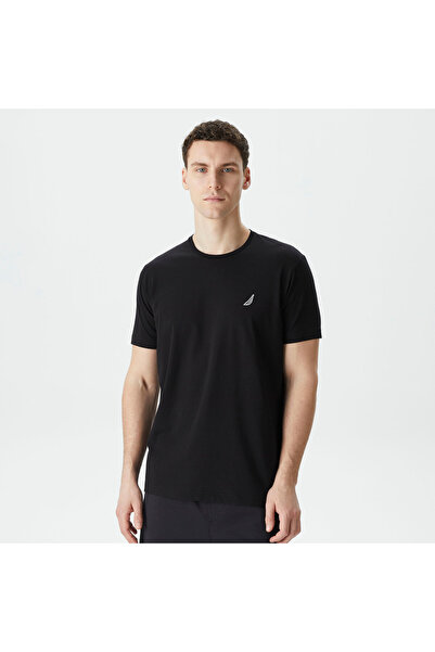 Nautica Erkek Siyah Standart Fit T-shirt