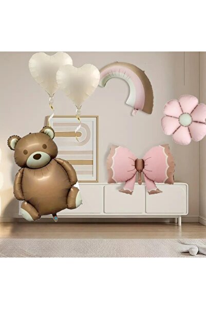 DÜVENCİ TİCARET ΣΕΤ ΜΠΑΛΟΝΙΩΝ ΜΕ ΦΙΟΝΑΤΑ ΦΙΛΜΕΝΑ ΠΑΝΤΑΛΟΝΙΑ ΣΕ ΡΟΖ ΧΡΩΜΑ