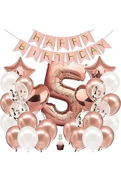 DÜVENCİ TİCARET Rose Gold Age Ballon Set