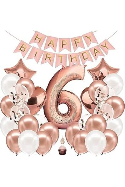 DÜVENCİ TİCARET ΣΕΤ ΜΠΑΛΟΝΙΩΝ ΓΙΑ ΓΕΝΕΘΛΙΑ ΣΕ ΧΡΩΜΑ ΡΟΖ ΧΡΥΣΟ