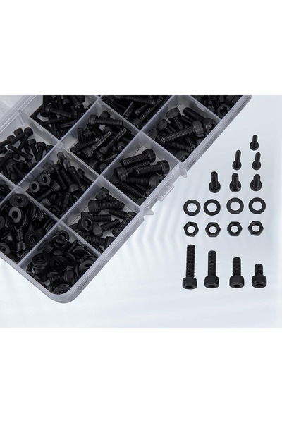 Venoa İcsp600 Imbus Civata Somun Pul Seti M3, M4, M5 Çantalı 600 Parça