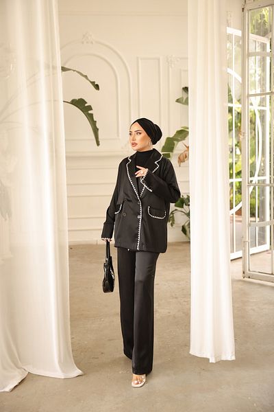 MİMİ Luxury Wear Γυναικείο Σετ με Τσέπες - Μπουφάν και Παντελόνι