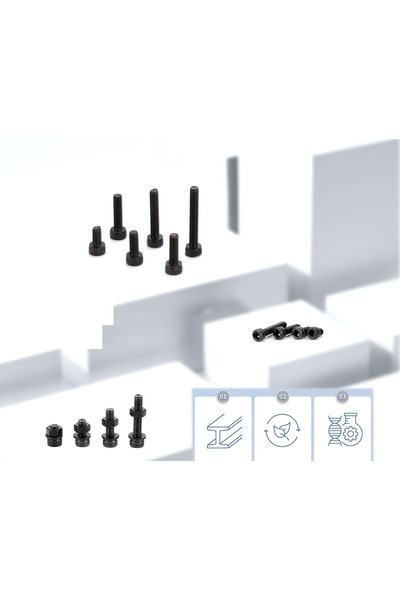 Venoa İcsp600 Imbus Civata Somun Pul Seti M3, M4, M5 Çantalı 600 Parça