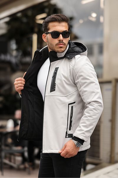 Jaglion Ανδρικό παλτό ορειβατικού σκιέρ Softshell για εξωτερικούς χώρους, αδιάβροχο και αντιανεμικό