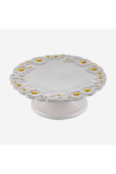 Edelweiss حامل كيك سيراميك أبيض من إيطالي كاموميلا، 22 سم