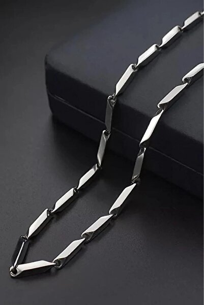 Sepetten Eve Kararmaz Çelik Titanyum Melon Zincir Erkek Kolye Kararmaz Çelik Kolye Çelik Zincir Kolye