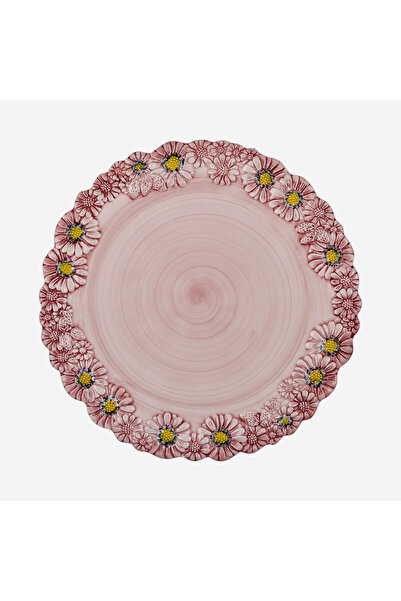 Edelweiss Italy Camomilla Pink Ceramic Serving Plate 36 cm