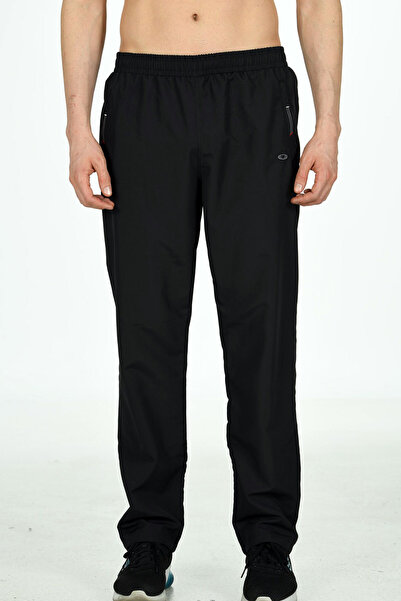Enrico Ferry Black Men's Straight Leg Elastic Waist Pocket Micropoly Fabric S...