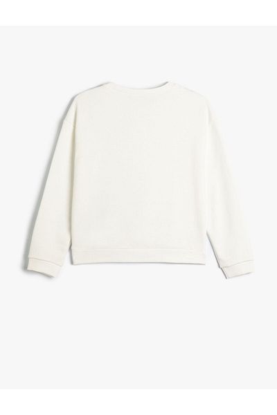 Koton Basic Sweatshirt Long Sleeve Crew Neck Knot Detailed