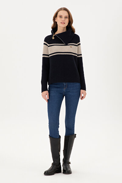 U.S. Polo Assn. Жіночий светр з V-подібним вирізом, синій 50293133-VR033