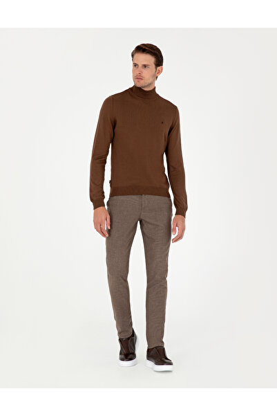 Pierre Cardin Kahverengi Slim Fit Kanvas Pantolon 50299557-VR029